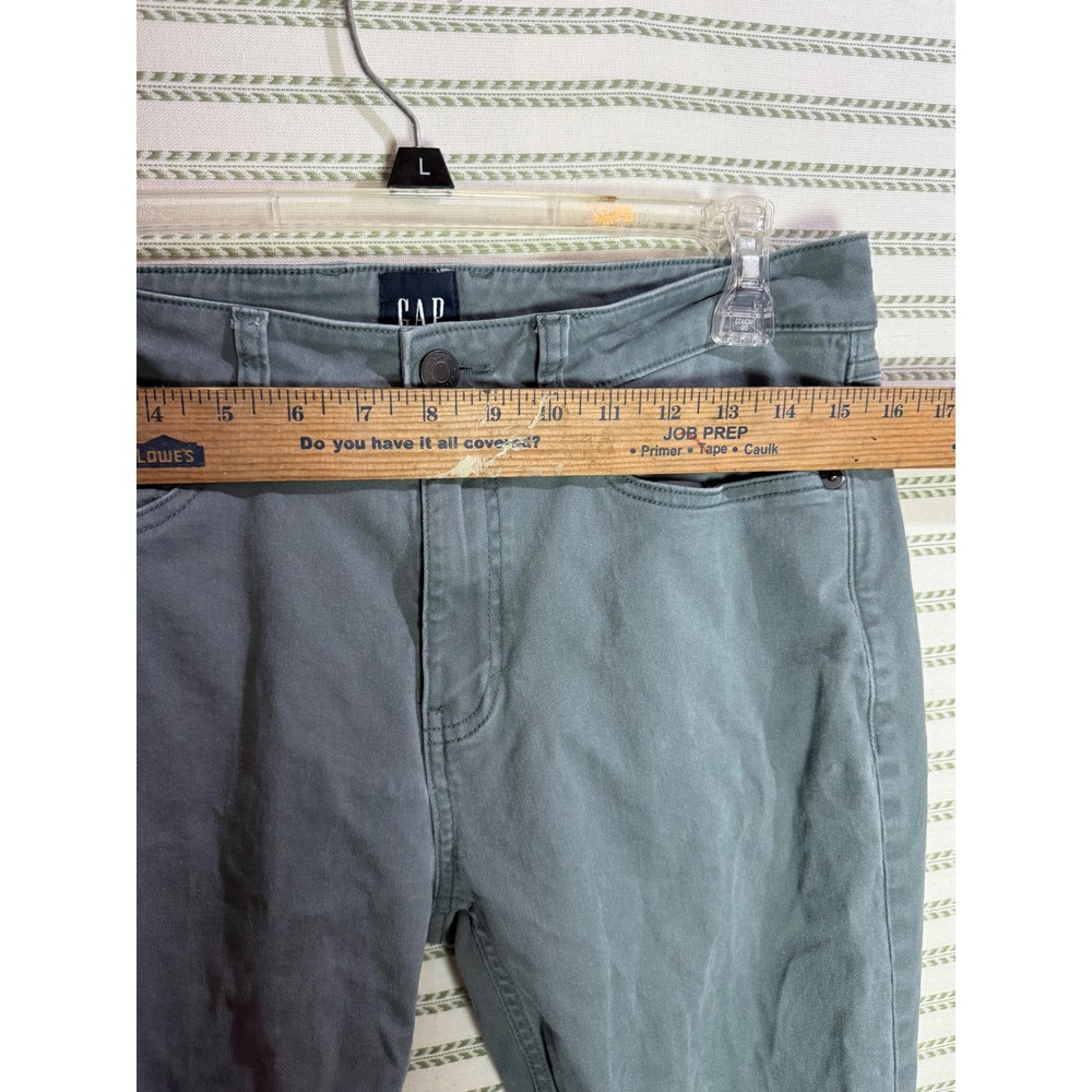 Gap Mens Slim Fit Chino Pants Sage Green Cotton Stretch Tapered Leg Size 30x30 - Picture 2 of 8